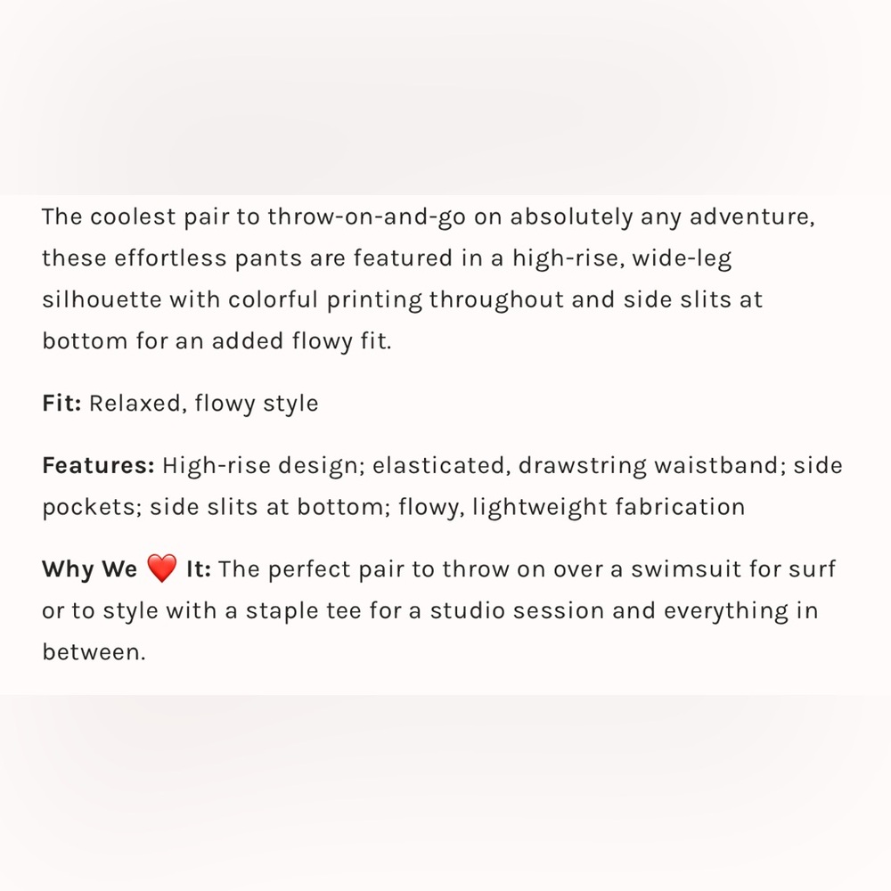 NWT FP Movement One Above Wide-Leg Pants - Picture 6 of 8